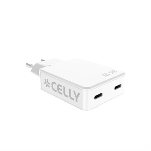 Wall Charger Celly SLIMTC2C65WWH - Електроника Телефони и таблети<<<Компютри| Електроника<<<BigBuy&&&USB зарядни и