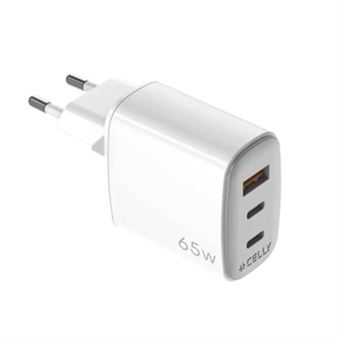 Wall Charger Celly UPTC1USB2USBC65 White - Електроника Телефони и таблети<<<Компютри| Електроника<<<BigBuy&&&USB