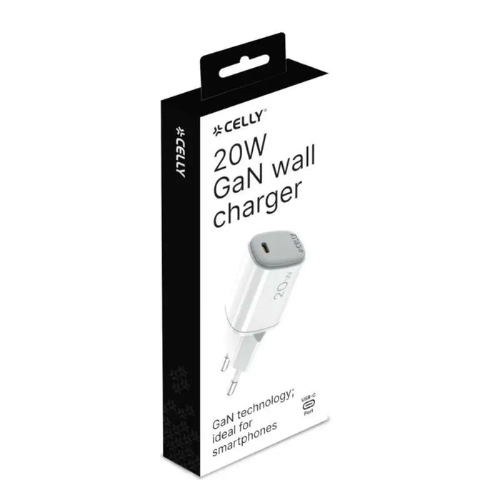 Wall Charger Celly UPTC1USBC20WWH White - Електроника Телефони и таблети<<<Компютри| Електроника<<<BigBuy&&&USB зарядни