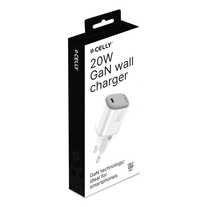 Wall Charger Celly UPTC1USBC20WWH White - Електроника Телефони и таблети<<<Компютри| Електроника<<<BigBuy&&&USB зарядни