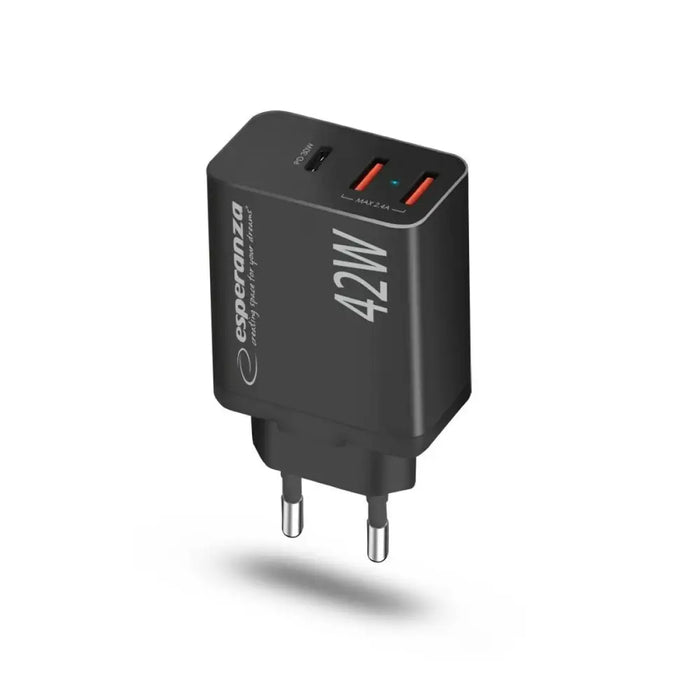 Wall Charger Esperanza EZC106K Black - USB зарядни и кабели<<<Електроника Телефони и таблети<<<Компютри|