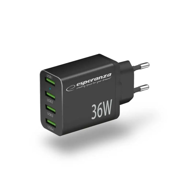 Wall Charger Esperanza EZC107K Black - USB зарядни и кабели<<<Електроника Телефони и таблети<<<Компютри|