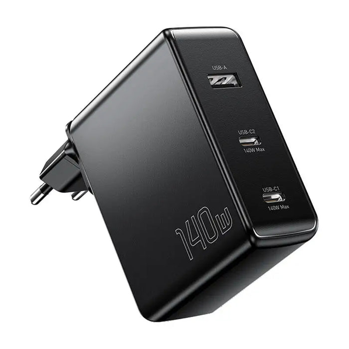Wall charger Essager ECT2CA-MQB01-Z 2xUSB-C USB-A 140W (black) - mains chargers<<<Chargers<<<GSM Accessories<<<InnproXML
