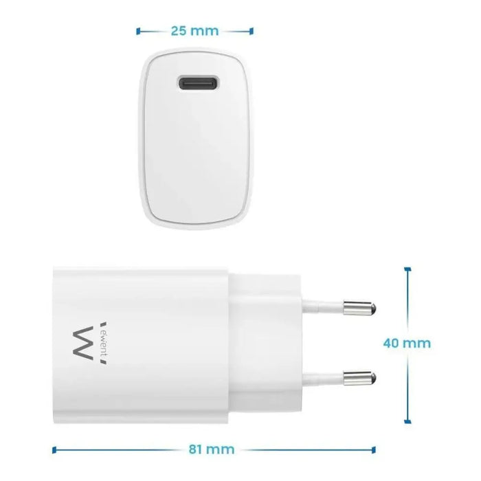 Wall Charger Ewent EW1320 White 20 W - Електроника Телефони и таблети<<<Компютри| Електроника<<<BigBuy&&&USB зарядни и