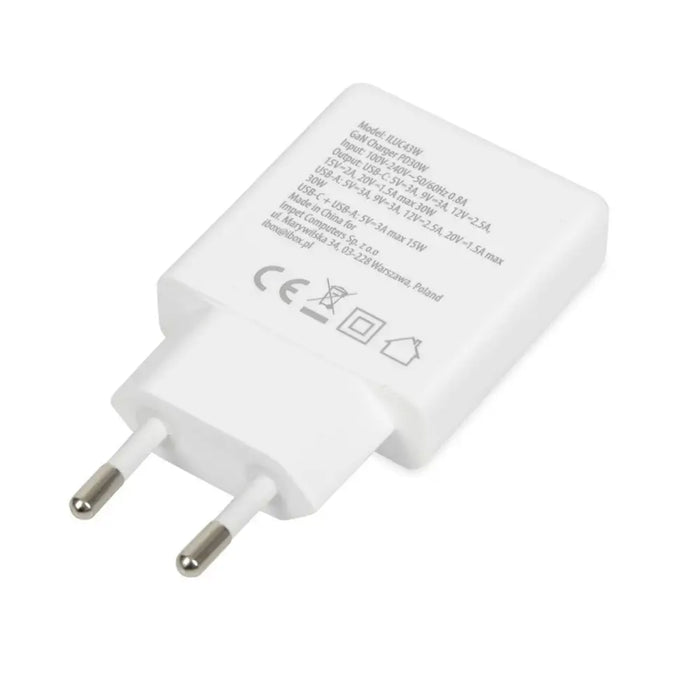 Wall Charger Ibox ILUC43W White 30 W (1 Unit) - USB зарядни и кабели<<<Електроника Телефони и таблети<<<Компютри|