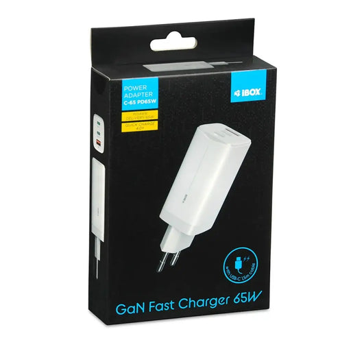 Wall Charger Ibox ILUC65W White 65 W - USB зарядни и кабели<<<Електроника Телефони и таблети<<<Компютри|