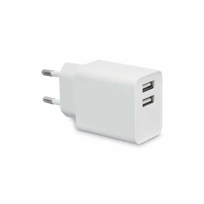 Wall Charger KSIX 2 USB 2.4A White - USB зарядни и кабели<<<Електроника Телефони и таблети<<<Компютри|