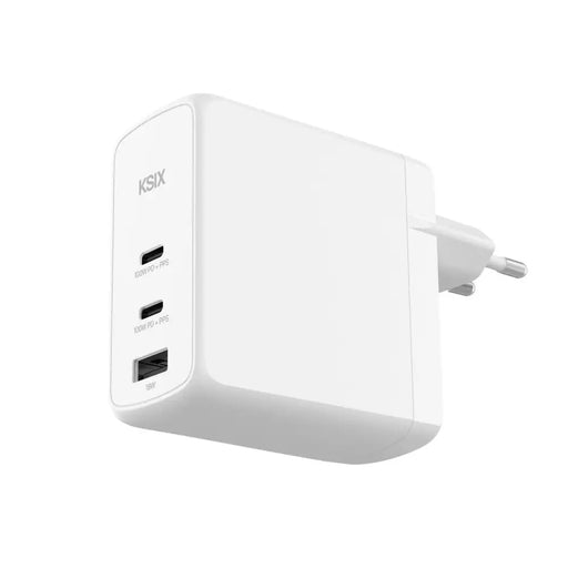 Wall Charger KSIX White 100 W - Електроника Телефони и таблети<<<Компютри| Електроника<<<BigBuy&&&USB зарядни и