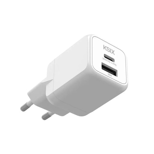 Wall Charger KSIX White 30 W - Електроника Телефони и таблети<<<Компютри| Електроника<<<BigBuy&&&USB зарядни и