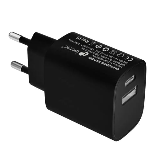 Wall Charger LEOTEC PD Black 20 W - Електроника Телефони и таблети<<<Компютри| Електроника<<<BigBuy&&&USB зарядни и