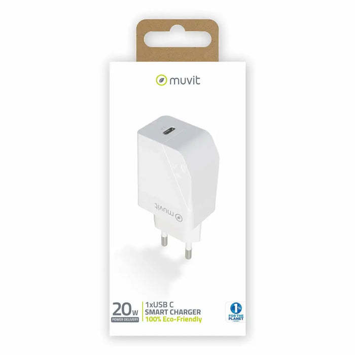 Wall Charger Muvit MCACC0012 20 W White Black - Електроника Телефони и таблети<<<Компютри| Електроника<<<BigBuy&&&USB