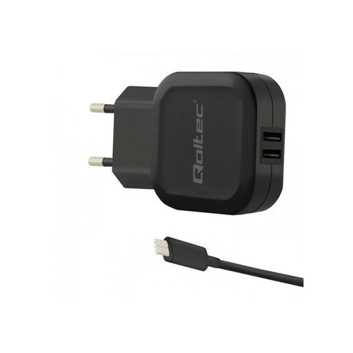 Wall Charger Qoltec 50188 Black 17 W - USB зарядни и кабели<<<Електроника Телефони и таблети<<<Компютри|