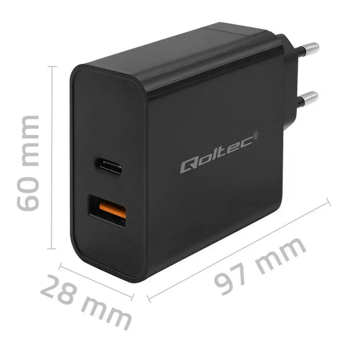 Wall Charger Qoltec 52381 Black 90 W (1 Unit) - USB зарядни и кабели<<<Електроника Телефони и таблети<<<Компютри|