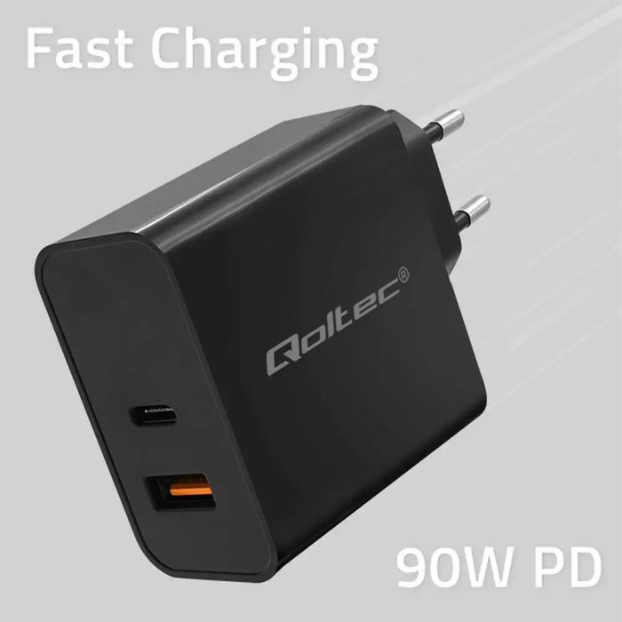 Wall Charger Qoltec 52381 Black 90 W (1 Unit) - USB зарядни и кабели<<<Електроника Телефони и таблети<<<Компютри|