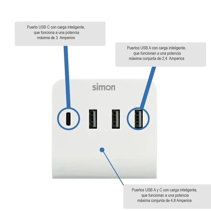 Wall Charger Simon - Компютър Мрежи и компоненти<<<Компютри| Електроника<<<BigBuy&&&Звукови карти<<<Компютър Мрежи и