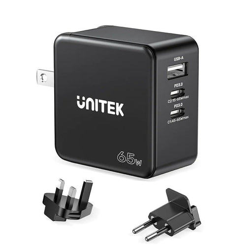 Wall Charger Unitek P1117B Black 65 W (1 Unit) - USB зарядни и кабели<<<Електроника Телефони и таблети<<<Компютри|