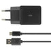 Wall Charger + USB A to USB C Cable KSIX USB Black - Електроника Телефони и таблети<<<Компютри|