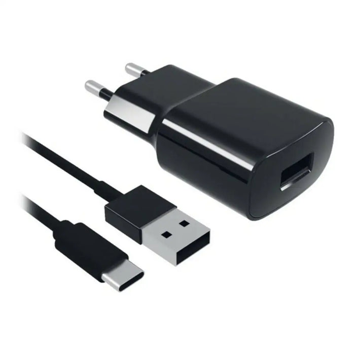 Wall Charger + USB C Cable Contact 8427542980744 2A Black - Електроника Телефони и таблети<<<Компютри|