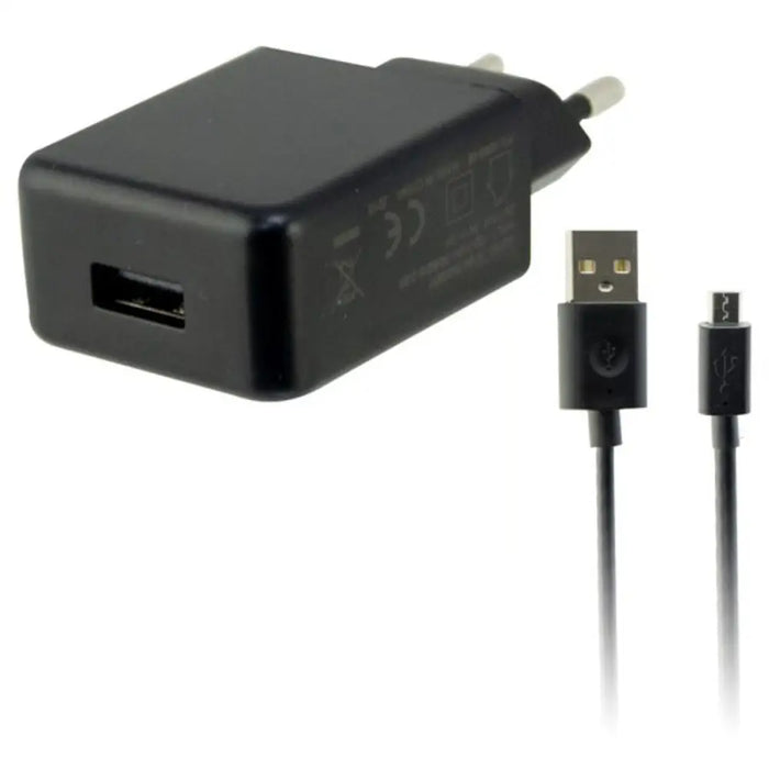 Wall Charger + USB Micro Cable KSIX USB 2A Black - Електроника Телефони и таблети<<<Компютри|