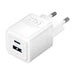 Wall charger Vention FEQW0-EU USB-C + USB- A 30W/30W GaN (white) - mains chargers<<<Chargers<<<GSM