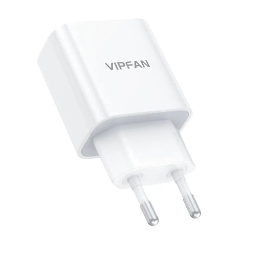 Wall charger VFAN E04 USB-C 20W QC 3.0 + USB-C cable (white) - mains chargers<<<Chargers<<<GSM Accessories<<<InnproXML