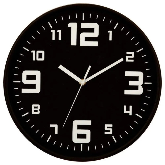 Wall Clock 5five Simply Smart Black polypropylene Ø 30 cm - Декорация и Осветление<<<Дом Градина<<<BigBuy&&&Стенни