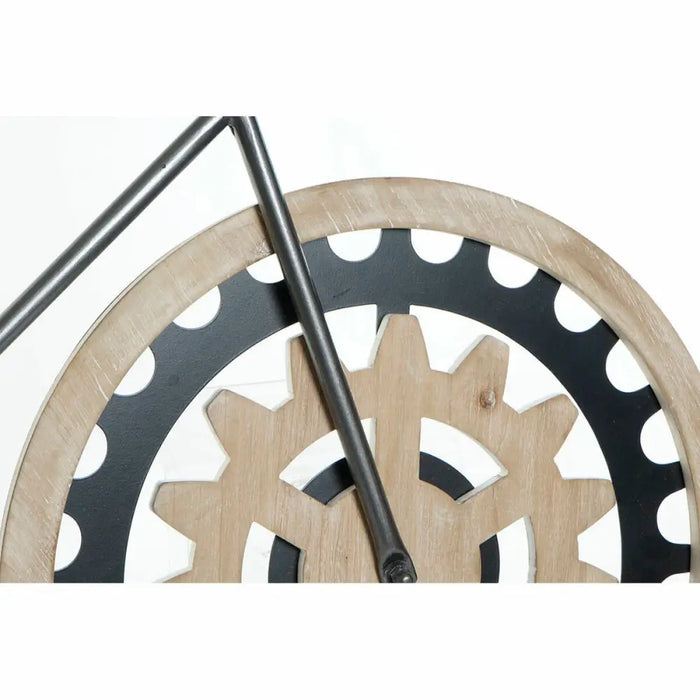 Wall Clock DKD Home Decor 108 x 6,4 x 63,5 cm Natural Black Bicycle Metal MDF Wood - Декорация и Осветление<<<Дом