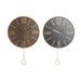 Wall Clock DKD Home Decor 40 x 4 x 40 cm Black Brown Iron Pendulum MDF Wood (2 Units) - Декорация и Осветление<<<Дом