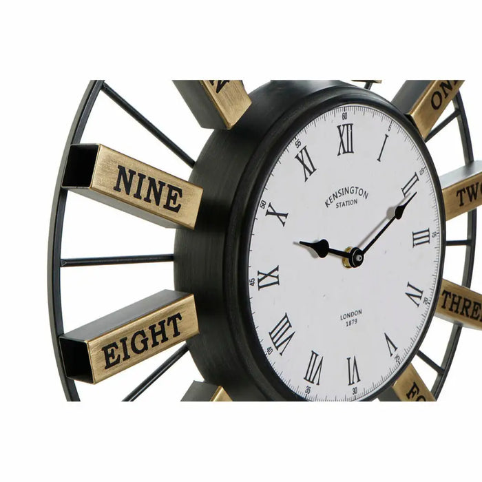Wall Clock DKD Home Decor 40 x 6,4 x 40 cm Crystal Silver Golden Iron (2 Units) - Декорация и Осветление<<<Дом