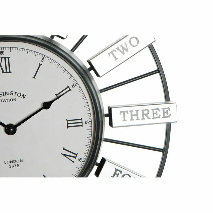 Wall Clock DKD Home Decor 40 x 6,4 x 40 cm Crystal Silver Golden Iron (2 Units) - Декорация и Осветление<<<Дом