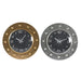 Wall Clock DKD Home Decor 48,5 x 6 x 48,5 cm Crystal Silver Black Golden Iron (2 Units) - Декорация и Осветление<<<Дом
