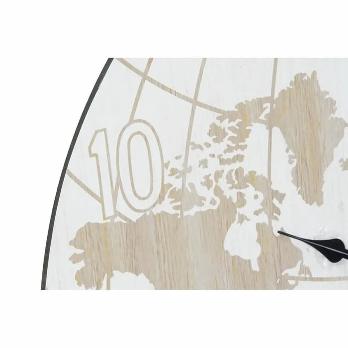 Wall Clock DKD Home Decor Black Beige Metal MDF World Map (58 x 8 x 58 cm) - Декорация и Осветление<<<Дом