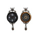 Wall Clock DKD Home Decor Black Golden Crystal Iron Pendulum 27 x 7,5 x 57,5 cm (2 Units) - Стенни часовници и