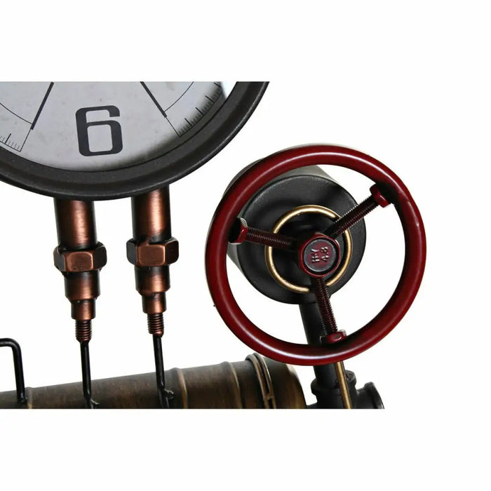 Wall Clock DKD Home Decor Black Red Iron Golden (2 pcs) (46 x 13 x 58 cm) - Декорация и Осветление<<<Дом