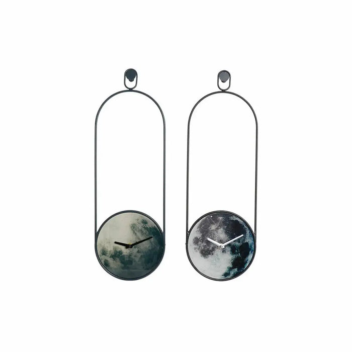 Wall Clock DKD Home Decor Crystal Grey Iron (20 x 4.5 x 60 cm) (2 pcs) - Декорация и Осветление<<<Дом