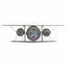 Wall Clock DKD Home Decor Crystal Iron Aeroplane MDF Wood Dark grey (120 x 21 x 33.5 cm) - Декорация и Осветление<<<Дом