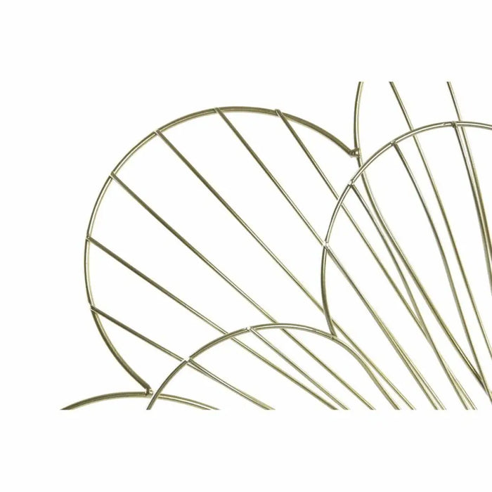 Wall Clock DKD Home Decor Flower Golden Metal (57 x 4 x 57 cm) - Декорация и Осветление<<<Дом Градина<<<BigBuy&&&Стенни