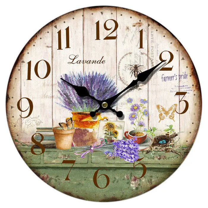 WALL CLOCK FLORAL F34 CM. MIX - Часовници<<<Декорации<<<Мебели и интериор<<<Praktiker