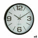 Wall Clock Gift Decor White Black Crystal Plastic 40 x 40 x 5 cm 40 x 5 x 40 cm (6 Units) - Декорация и