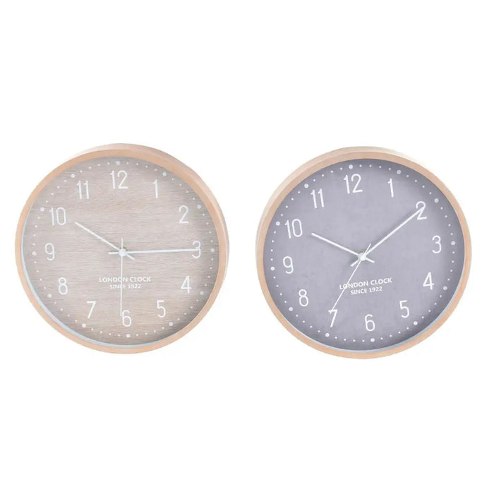 Wall Clock Home ESPRIT Beige Grey PVC 30 x 4 x 30 cm (2 Units) - Декорация и Осветление<<<Дом Градина<<<BigBuy&&&Стенни