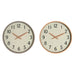 Wall Clock Home ESPRIT Beige Natural PVC Wood 30 x 4,7 x 30 cm (2 Units) - Декорация и Осветление<<<Дом
