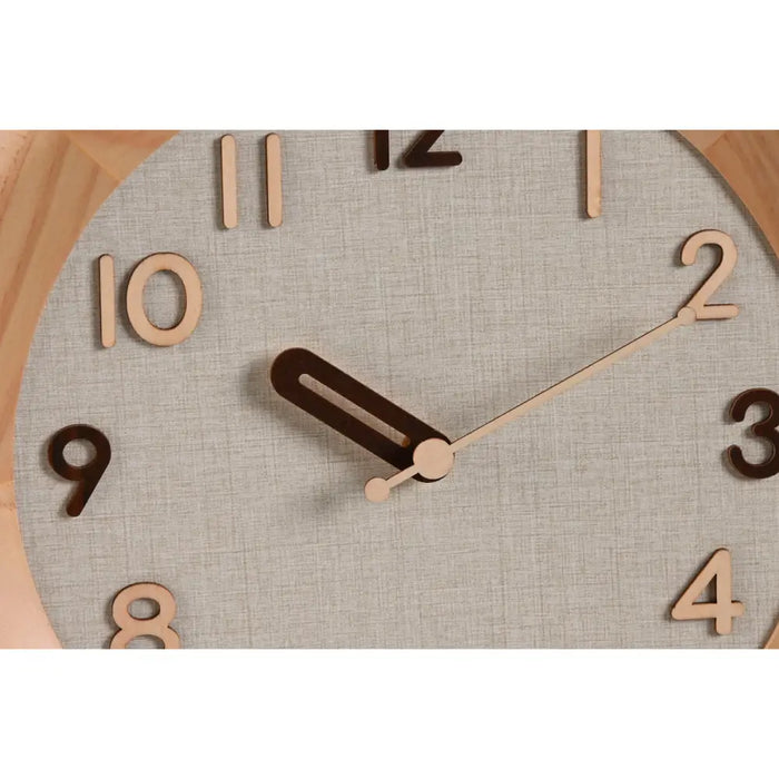 Wall Clock Home ESPRIT Beige Natural Wood 30 x 5 x 30 cm (2 Units) - Декорация и Осветление<<<Дом