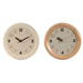 Wall Clock Home ESPRIT Beige Natural Wood 30 x 5 x 30 cm (2 Units) - Декорация и Осветление<<<Дом