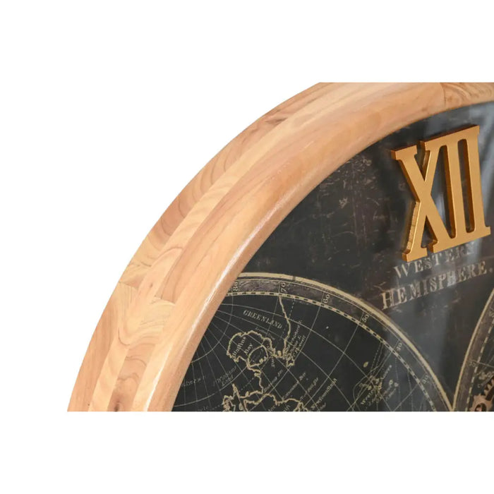 Wall Clock Home ESPRIT Black Golden Crystal Iron Vintage 62 x 8,5 x 62 cm - Декорация и Осветление<<<Дом