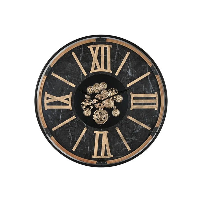 Wall Clock Home ESPRIT Black Golden Metal Crystal 127 X 9 X 127 cm - Декорация и Осветление<<<Дом