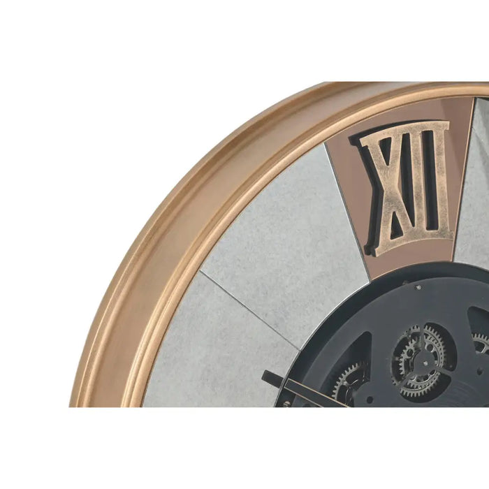 Wall Clock Home ESPRIT Black Golden Metal Crystal Vintage 80 x 9,5 x 80 cm - Декорация и Осветление<<<Дом