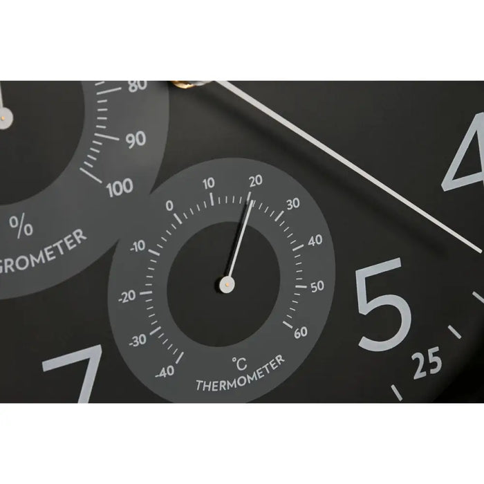 Wall Clock Home ESPRIT Black Grey PVC 30 x 4,7 x 30 cm (2 Units) - Декорация и Осветление<<<Дом