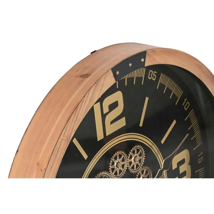 Wall Clock Home ESPRIT Black Natural Crystal Pine Loft 63,5 X 8 X 63,5 CM - Декорация и Осветление<<<Дом