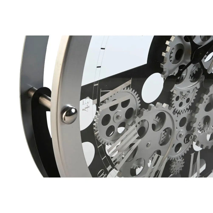 Wall Clock Home ESPRIT Black Silver Metal Crystal Gears 52 x 8,5 x 52 cm - Декорация и Осветление<<<Дом