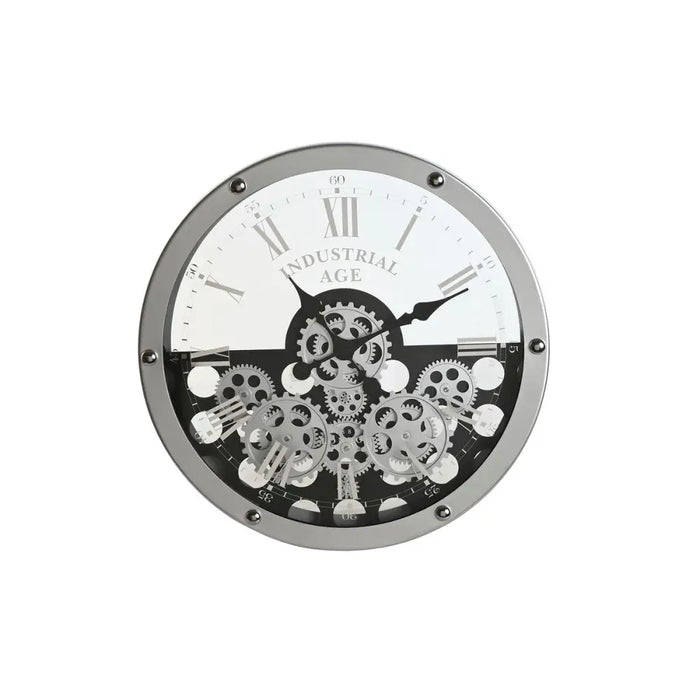 Wall Clock Home ESPRIT Black Silver Metal Crystal Gears 52 x 8,5 x 52 cm - Декорация и Осветление<<<Дом